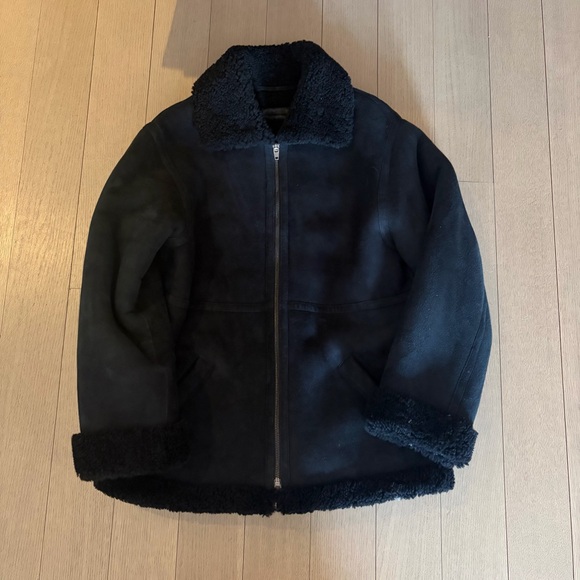 Nili Lotan Black Shearling Jacket